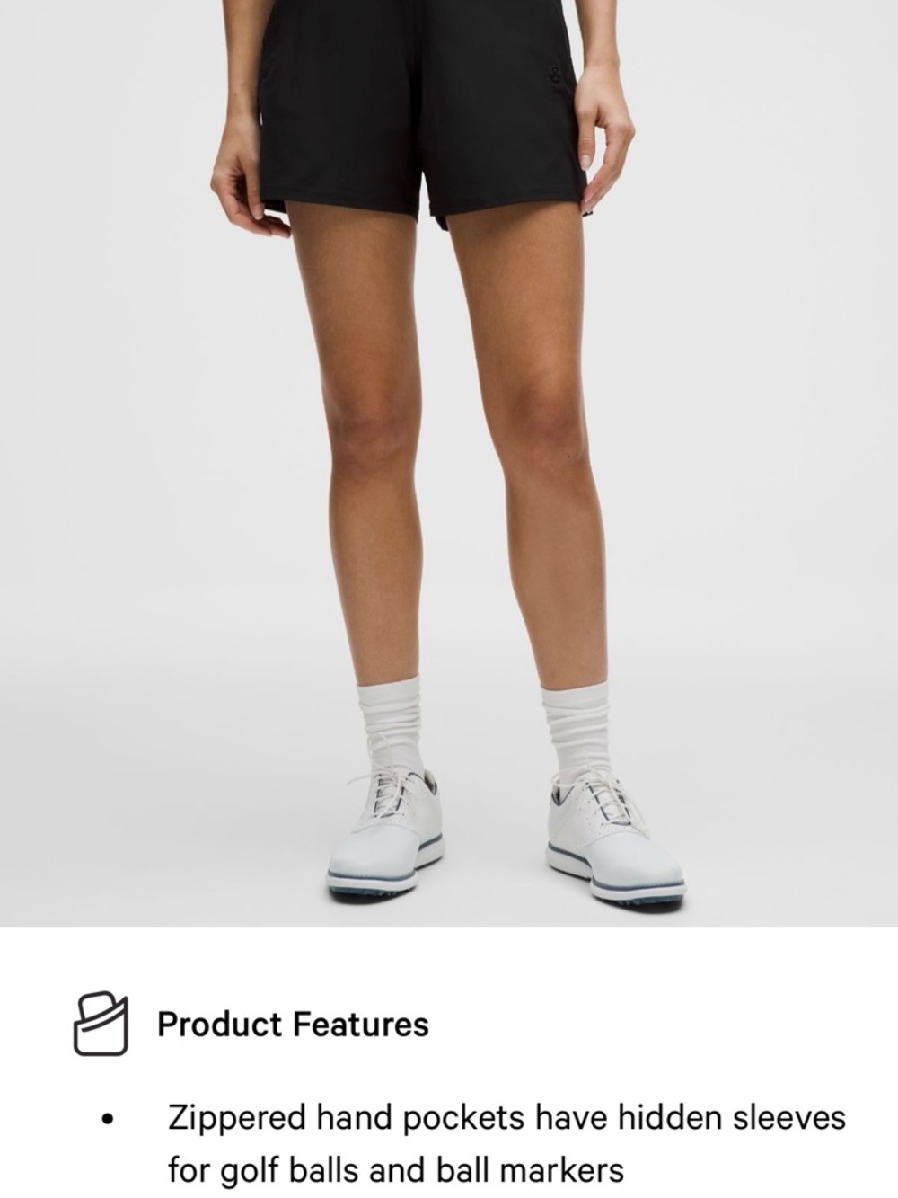 Lululemon Warpstreme Multi Pocket Women's Black Golf Performance Shorts - Picture 8 of 9
